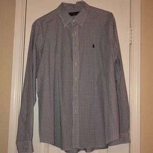 Men’s Plaid Button Down Polo